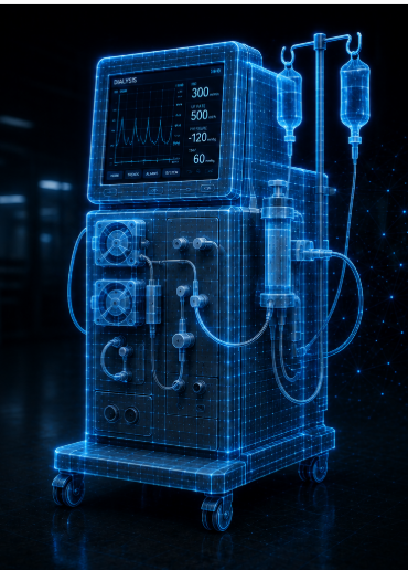 Dialysis machines and water treatment loops